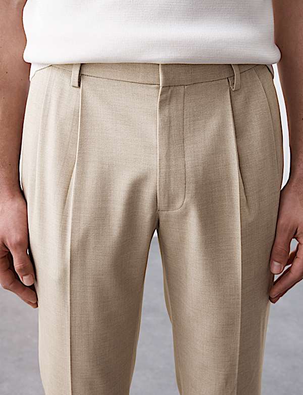 Tailored Fit 360 Flex Pleated Trousers