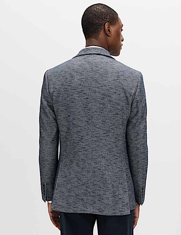 Tailored Fit Textured Stretch Blazer - GR