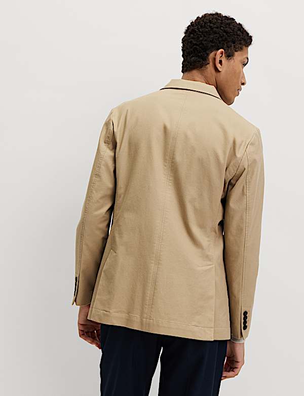 Cotton Rich Laundered Canvas Blazer - HU