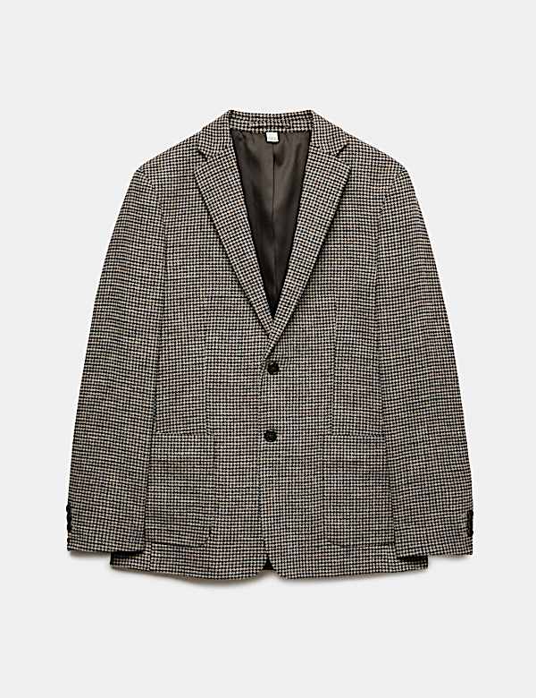Regular Fit Cotton Blend Check Blazer - KG