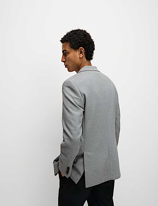 Tailored Fit Jersey Textured Blazer - CZ
