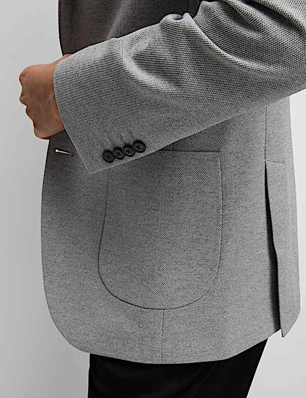 Tailored Fit Jersey Textured Blazer - CZ