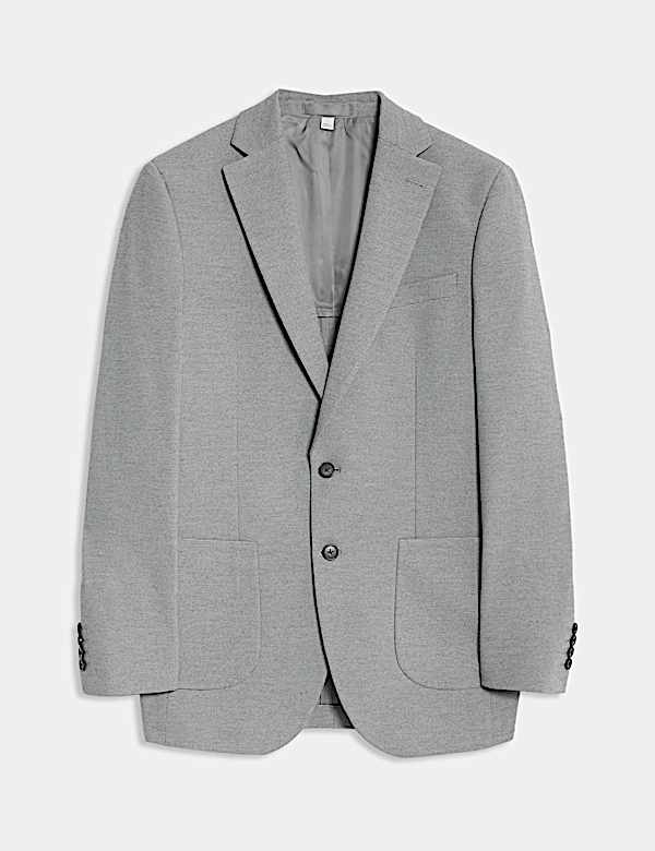 Tailored Fit Jersey Textured Blazer - CZ