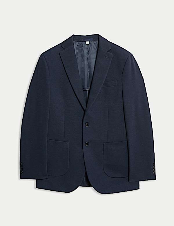 Tailored Fit Jersey Textured Blazer - NZ