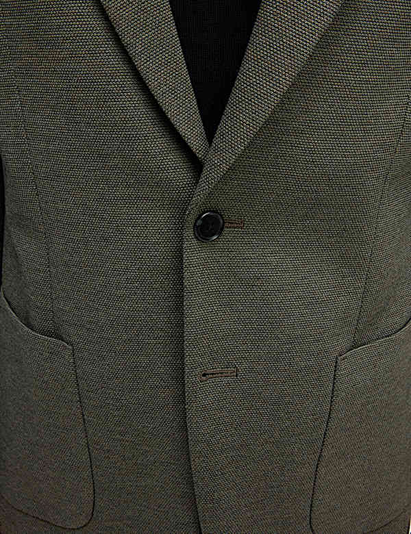 Tailored Fit Jersey Textured Blazer