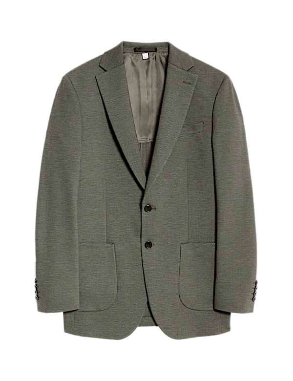 Tailored Fit Jersey Textured Blazer