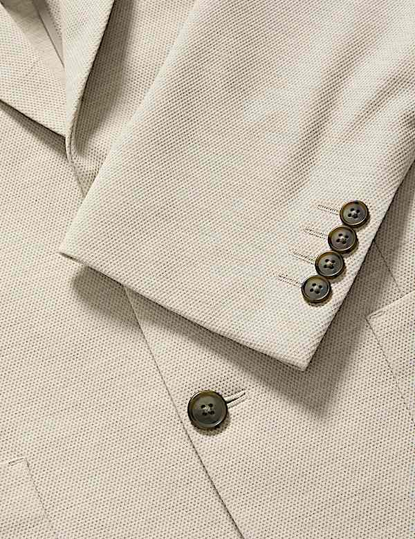 Tailored Fit Jersey Textured Blazer