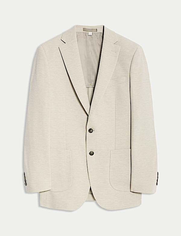 Tailored Fit Jersey Textured Blazer - CZ