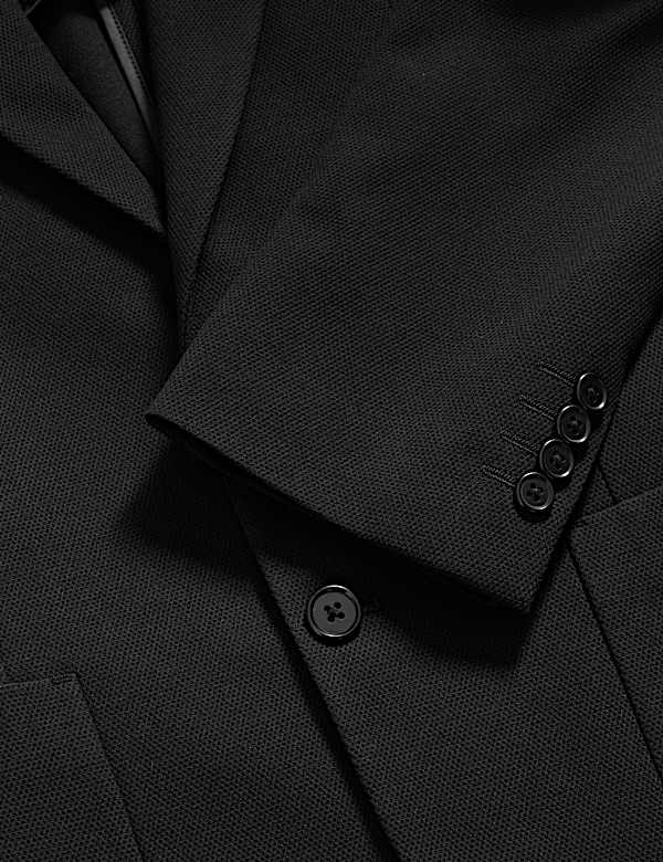 Tailored Fit Jersey Textured Blazer - GR