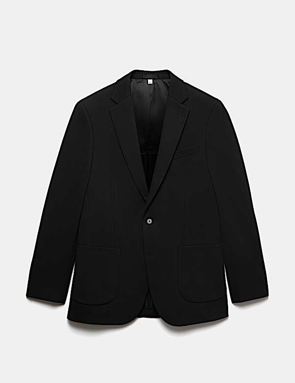 Tailored Fit Jersey Textured Blazer - GR