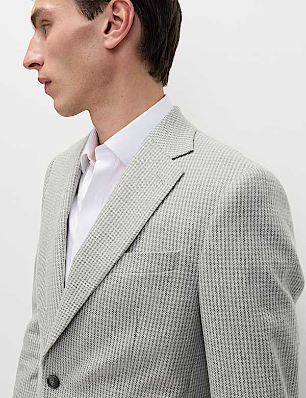 Tailored Fit Puppytooth Stretch Blazer - DE