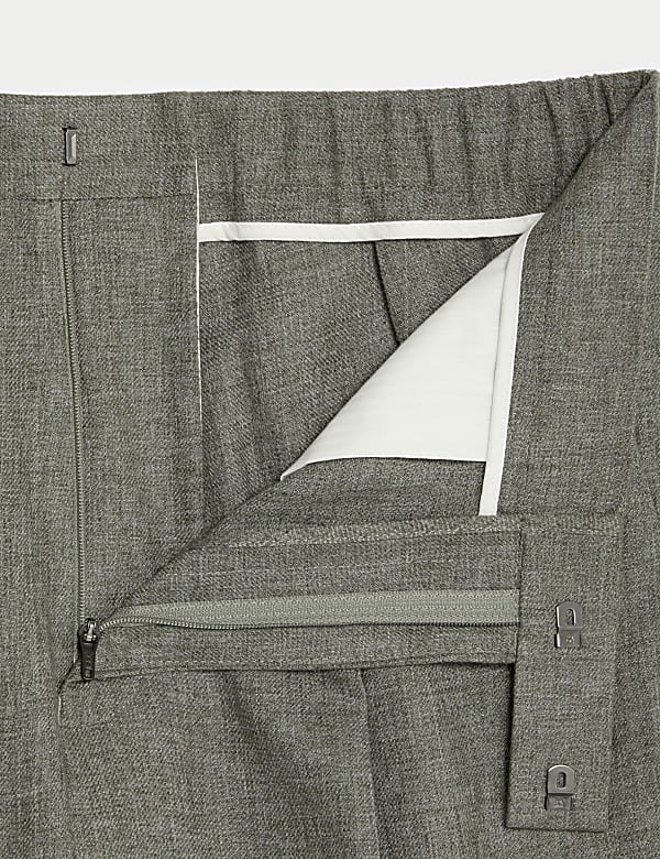 Linen Rich Single Pleat Elasticated Trousers - SE