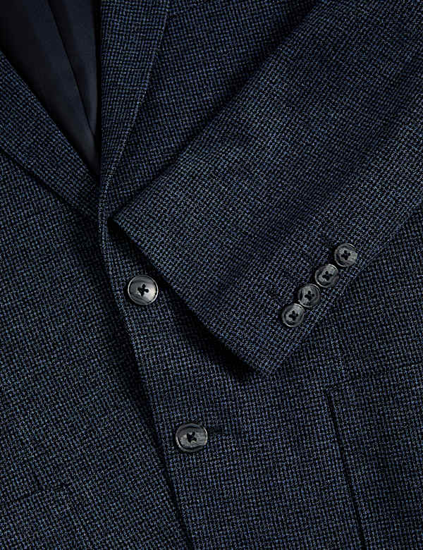 Tailored Fit Cotton Rich Puppytooth Blazer