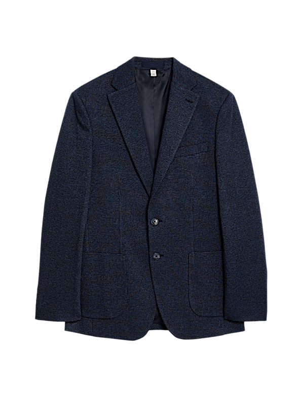 Tailored Fit Cotton Rich Puppytooth Blazer