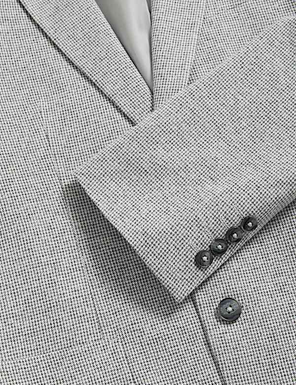 Tailored Fit Cotton Rich Puppytooth Blazer
