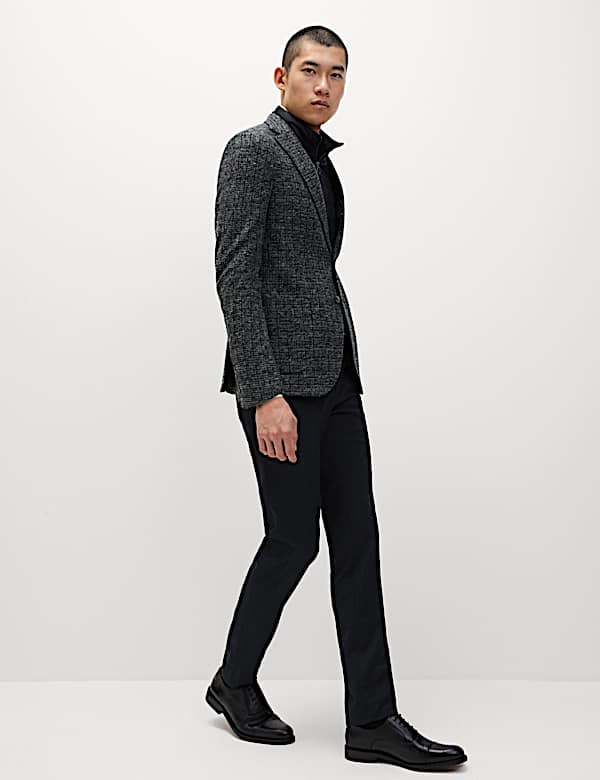 Tailored Fit Wool Blend Blazer with Gilet