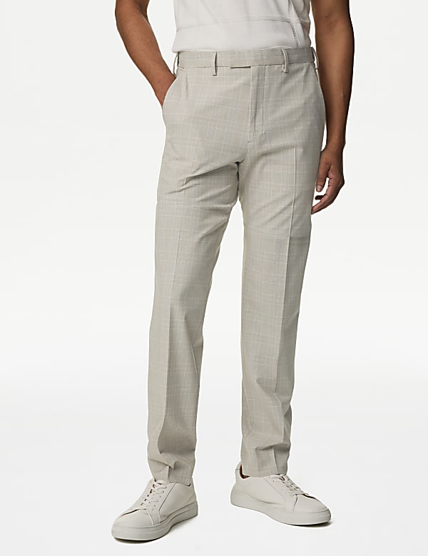 Tailored Fit Check Active Waist Trousers - RS