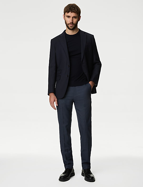 Tailored Fit Half-Elasticated Waist Trousers