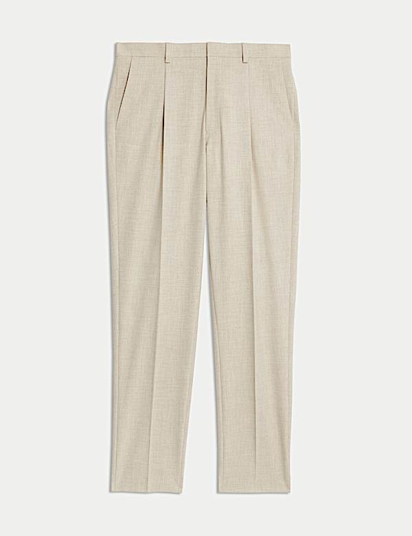 Tailored Fit Single Pleat Smart Trousers - NL