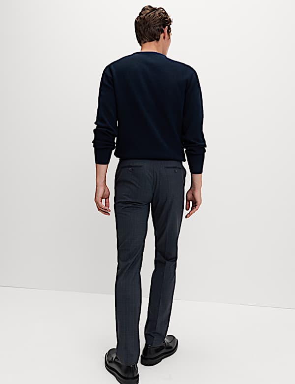 Tailored Fit Checked Trousers