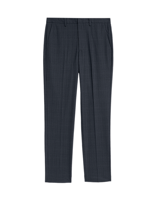 Tailored Fit Checked Trousers