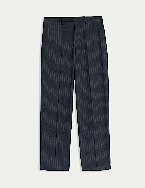 Pantalones de raya diplom&aacute;tica holgados sin pinzas - US