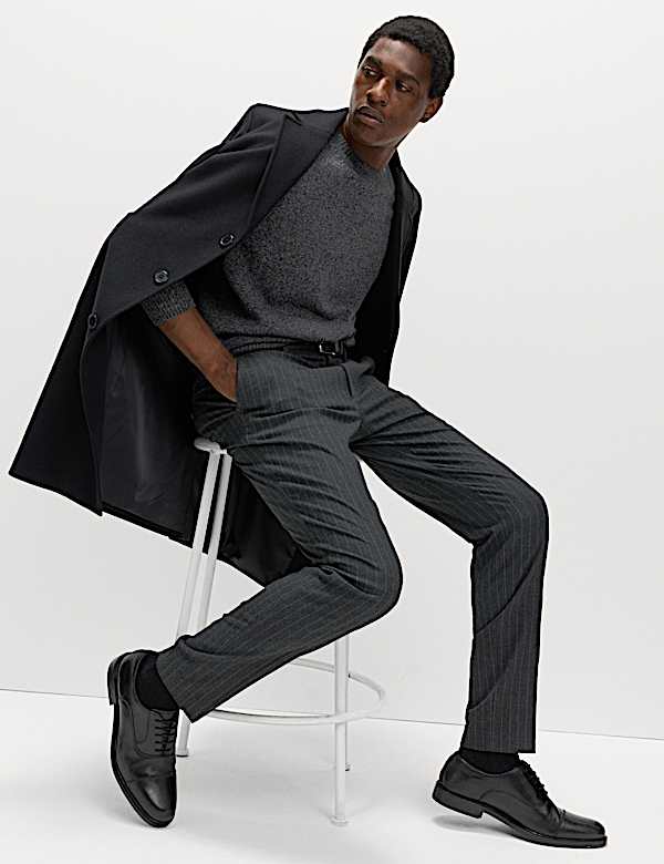 Slim Fit Pinstripe Trousers