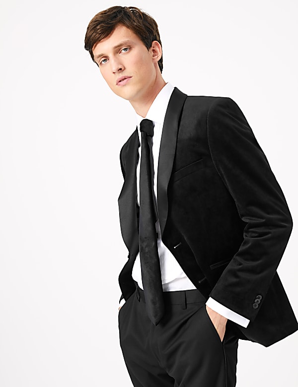 Tailored Fit Velvet Jacket