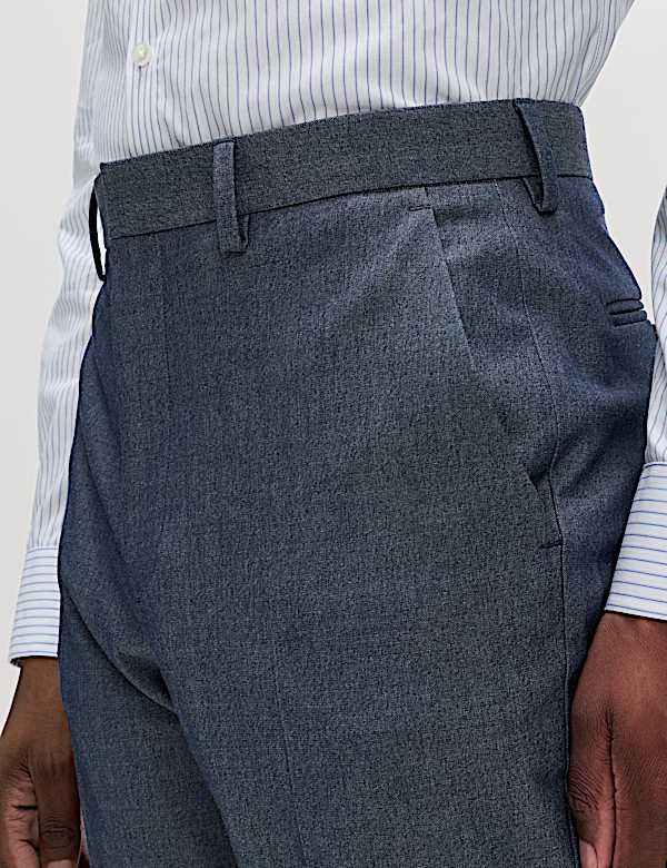 מכנסיים מעוצבים מבד ג'ינס בגזרה ישרה - IL