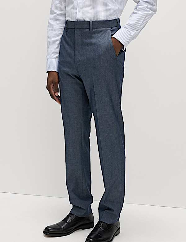 מכנסיים מעוצבים מבד ג'ינס בגזרה ישרה - IL