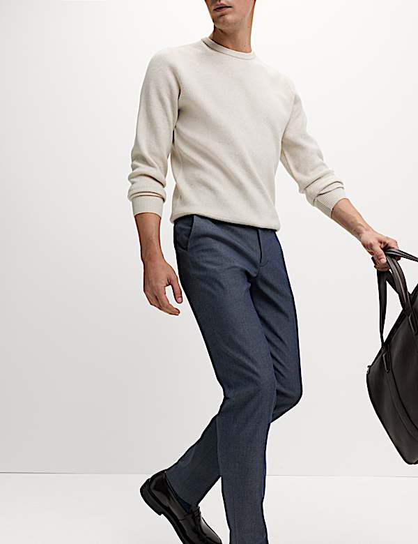 Tailored Fit Single Pleat Trousers