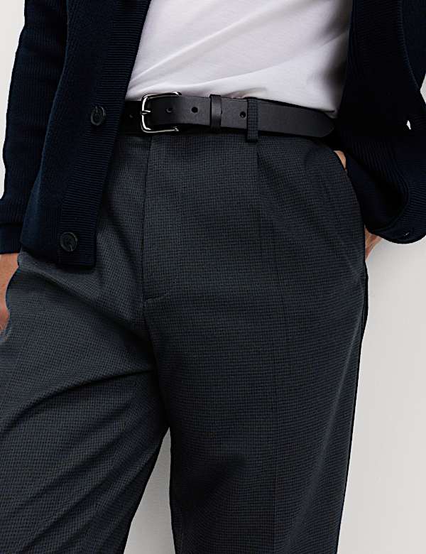 Tailored Fit Warm Handle Puppytooth Trousers