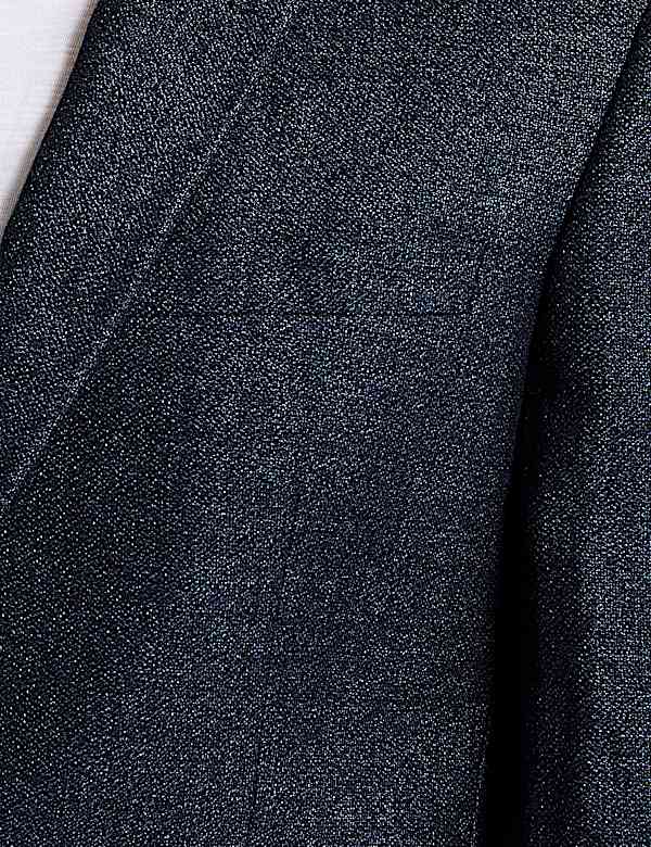 Linen Rich Tailored Fit Textured Jacket