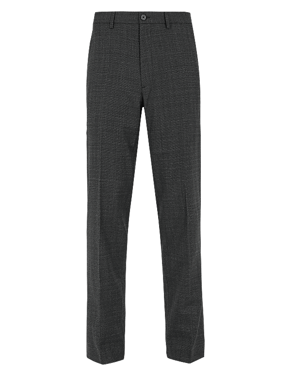 Regular Fit Wool Textured Trousers