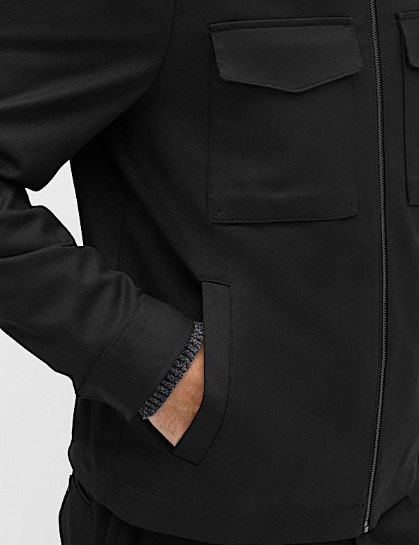 Funnel Neck Patch Pocket Waistcoat - MV