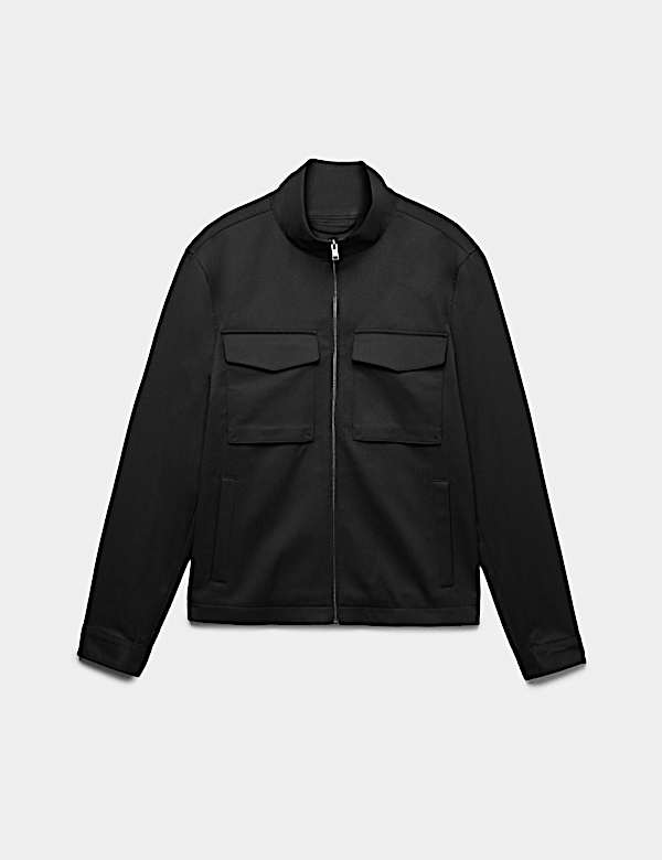Funnel Neck Patch Pocket Waistcoat - MV