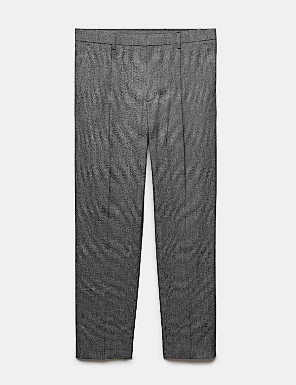 Tailored Fit Puppytooth Stretch Trousers - SI