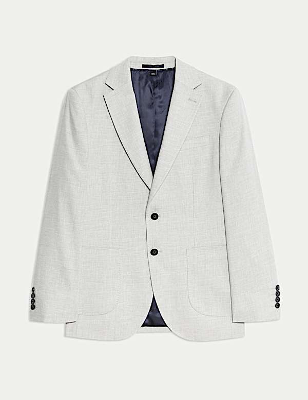 Tailored Fit Italian Linen Blend Twill Blazer - FI