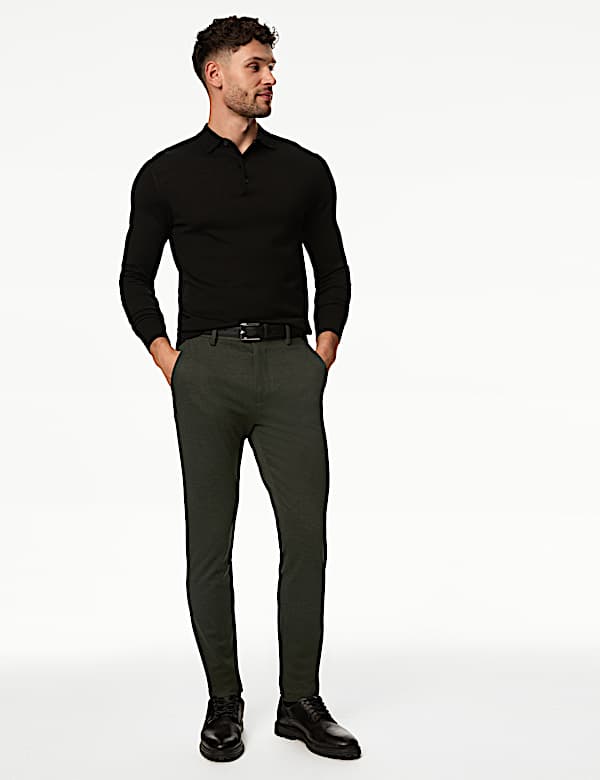 Slim Fit Stretch Ponte Chinos