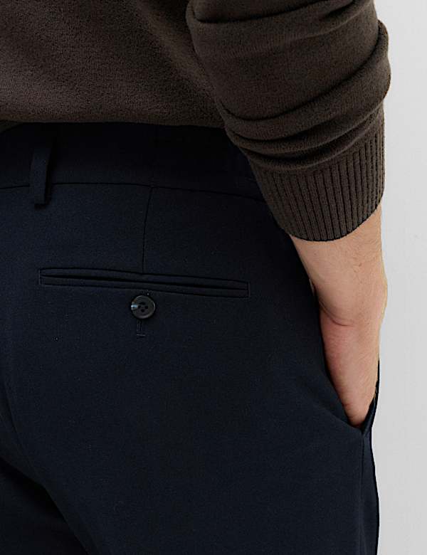 Tailored Fit Flannel Smart Trousers - GR