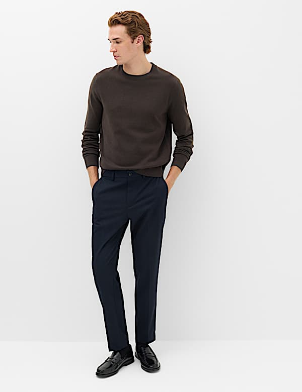 Tailored Fit Flannel Smart Trousers - GR