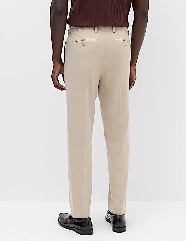 Tailored Fit Flannel Smart Trousers - CZ