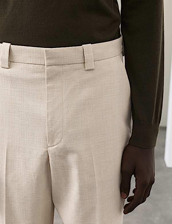 Pantalon textur&eacute; coupe d&eacute;contract&eacute;e - BE