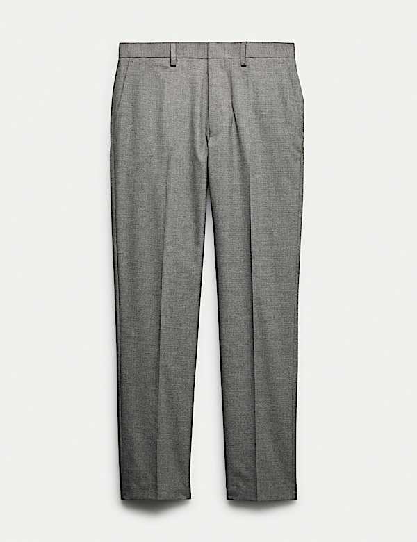 Broek met gedefinieerde pasvorm en microruitjes - NL