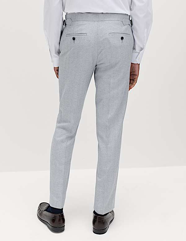 Tailored Fit Herringbone Trousers - HR