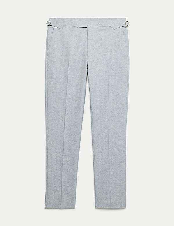 Tailored Fit Herringbone Trousers - HR