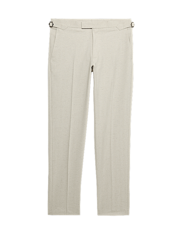 Tailored Fit Herringbone Trousers