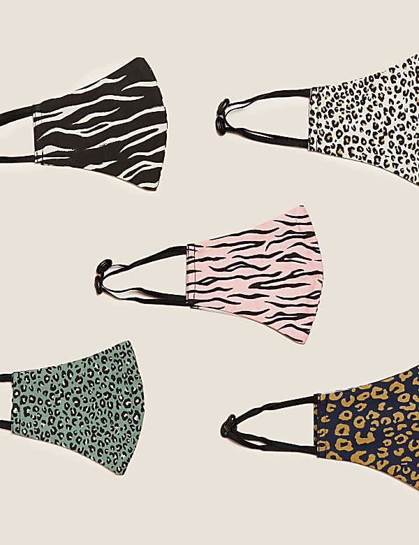 Lot de 5&nbsp;masques ajustables et réutilisables pour adultes - CH