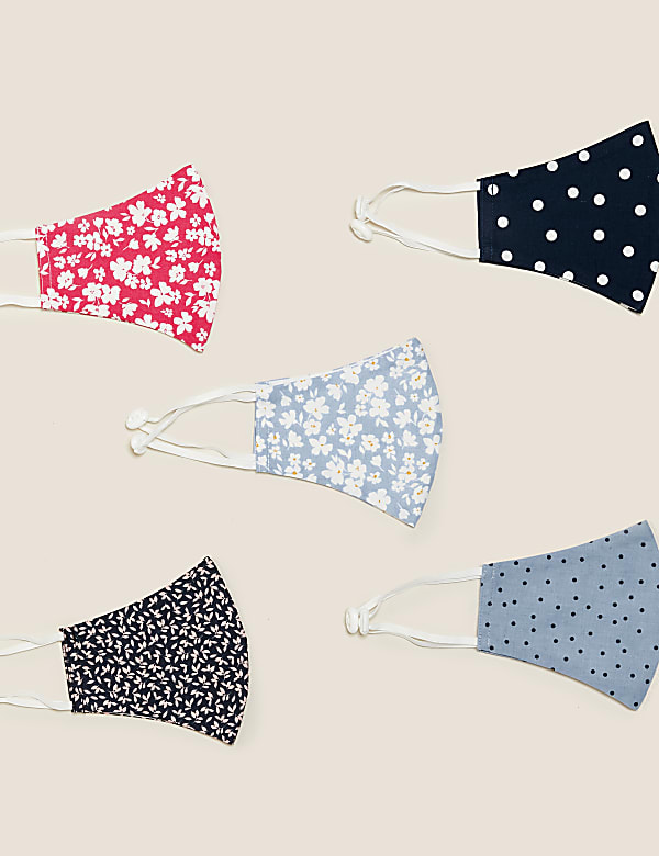 5 Pack Reusable & Adjustable Adult Face Coverings  - NZ