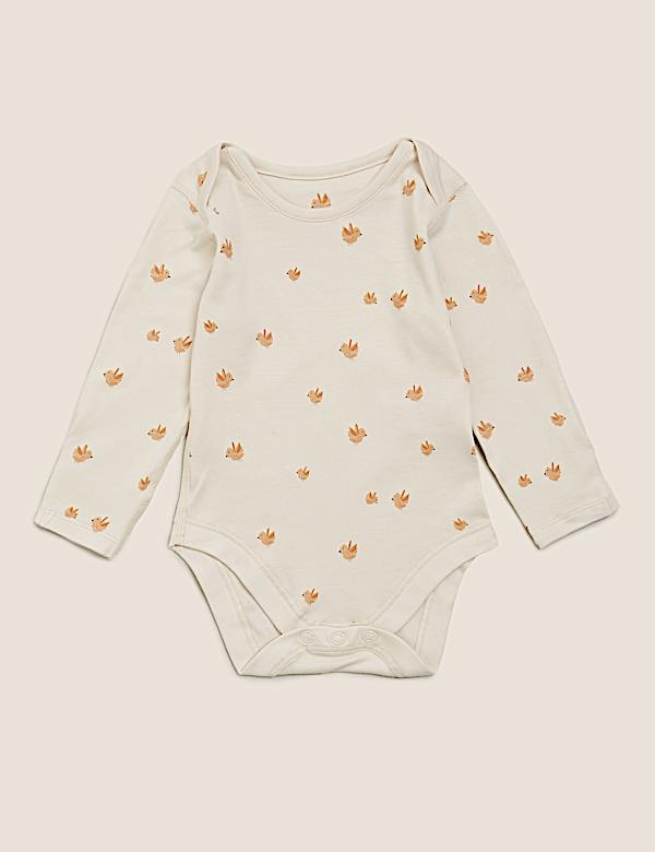 5pk Organic Cotton Printed Bodysuits ( 6&frac12;lbs - 3 Yrs)